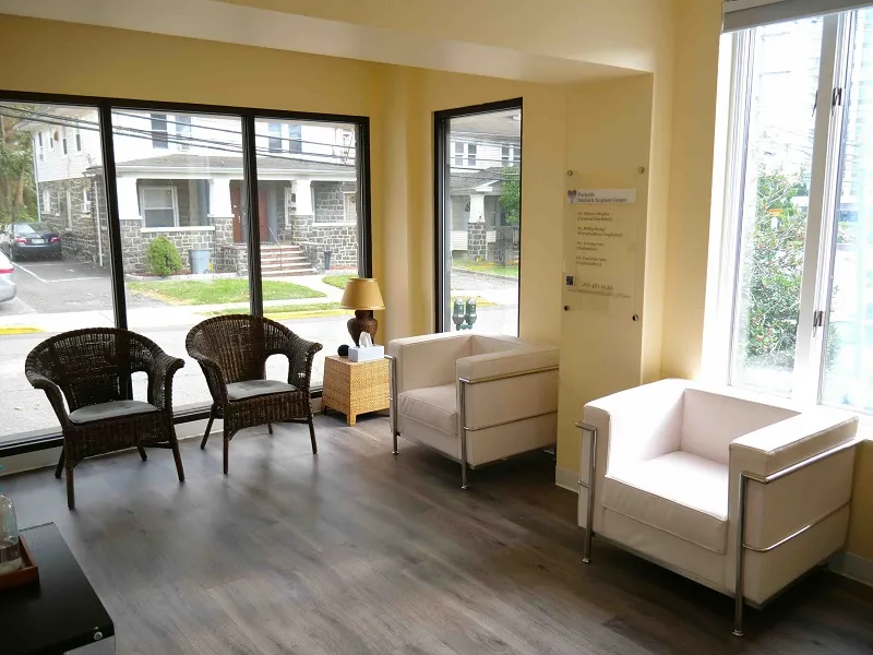 Seating area inside of waiting lobby area
